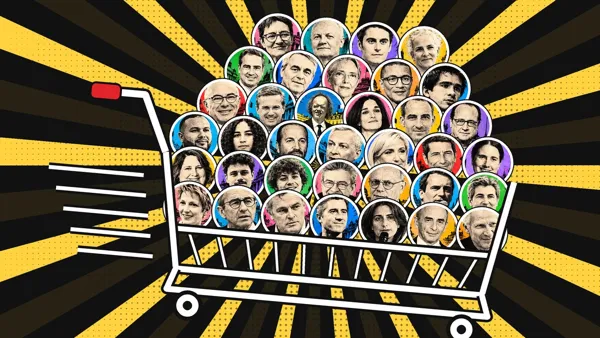 Les 36 candidats dans le caddie
