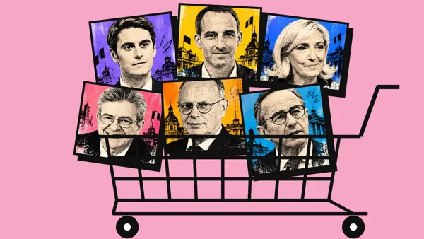 Les affiches dans le caddie