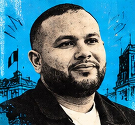 Portrait illustré de Anasse Kazib