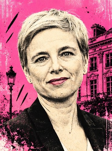 Portrait illustré de Clémentine Autain