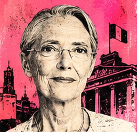 Portrait illustré de Élisabeth Borne