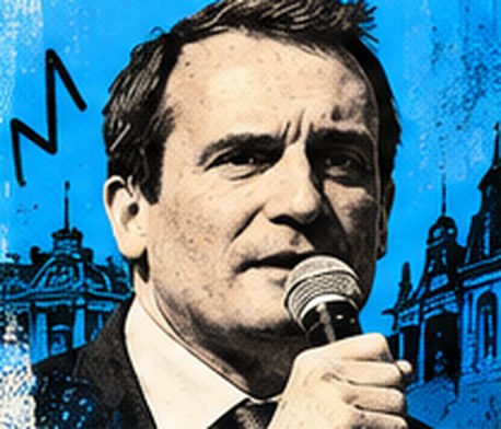 Portrait illustré de Florian Philippot