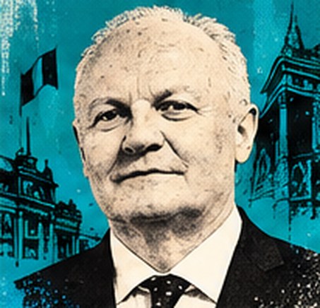 Portrait illustré de François Asselineau