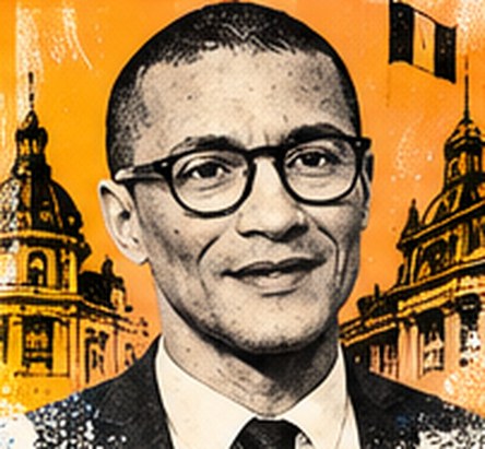 Portrait illustré de Karim Bouamrane