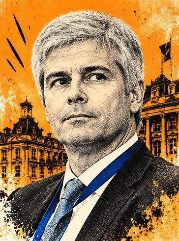 Portrait illustré de Laurent Wauquiez