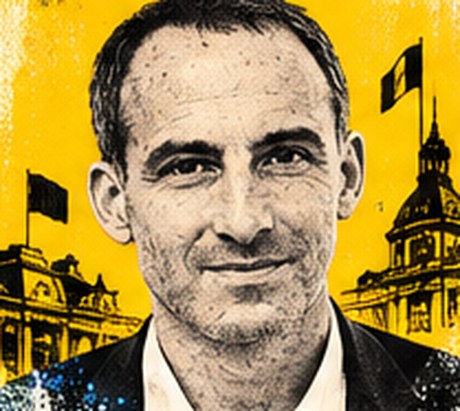 Portrait illustré de Raphaël Glucksmann